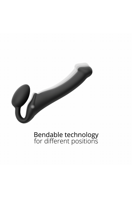 VIBRATING BENDABLE STRAP-ON - M - PURPLE