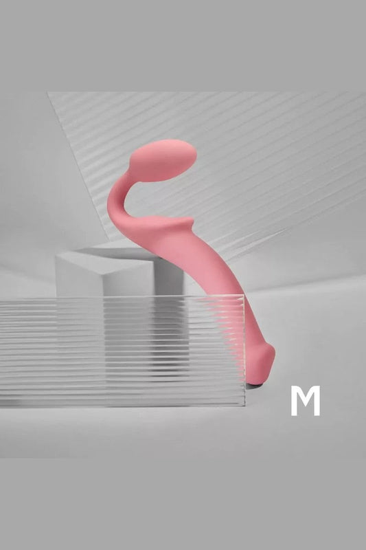 SEMI-REALISTIC BENDABLE STRAP-ON PINK - M