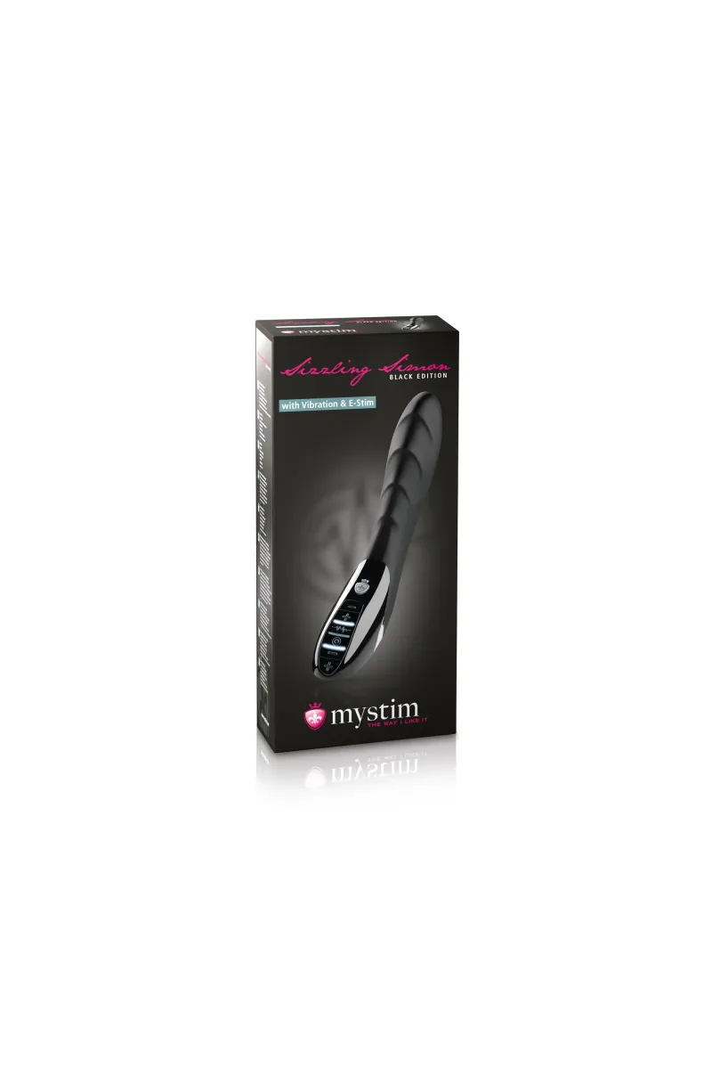 Mystim Sizzling Simon eStim Vibrator, Black Edition