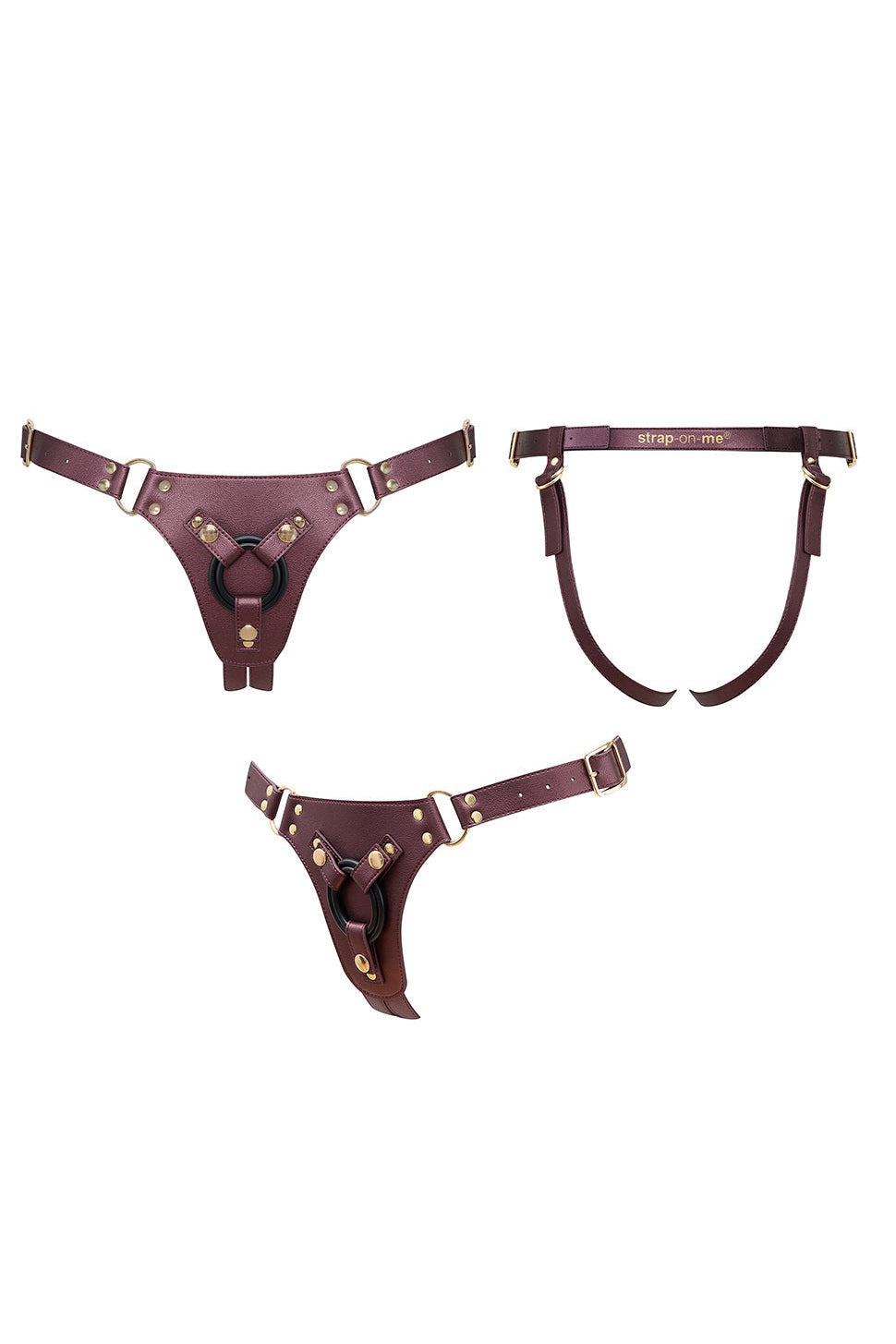 HARNESS SIMILI GENEROUS - ONE SIZE - AUBERGINE