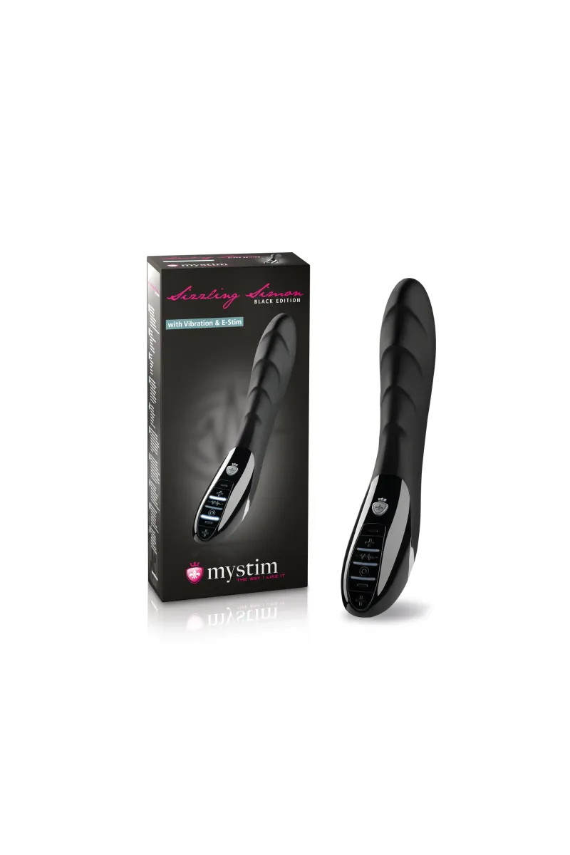 Mystim Sizzling Simon eStim Vibrator, Black Edition