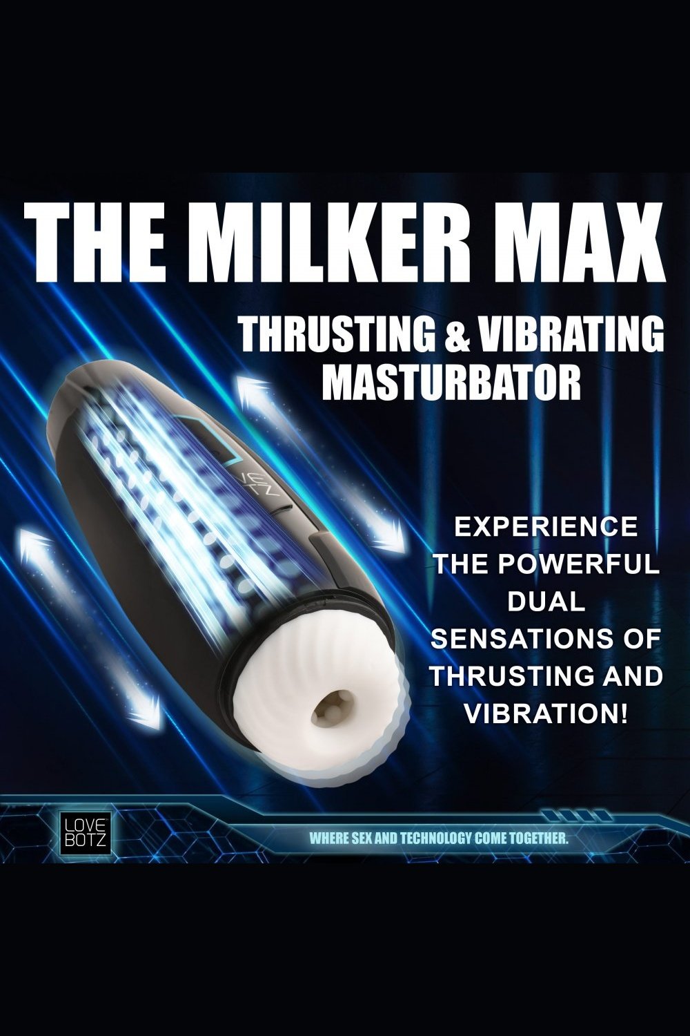 The Milker Max Thrusting and Vibrating Masturbator Free Shipping