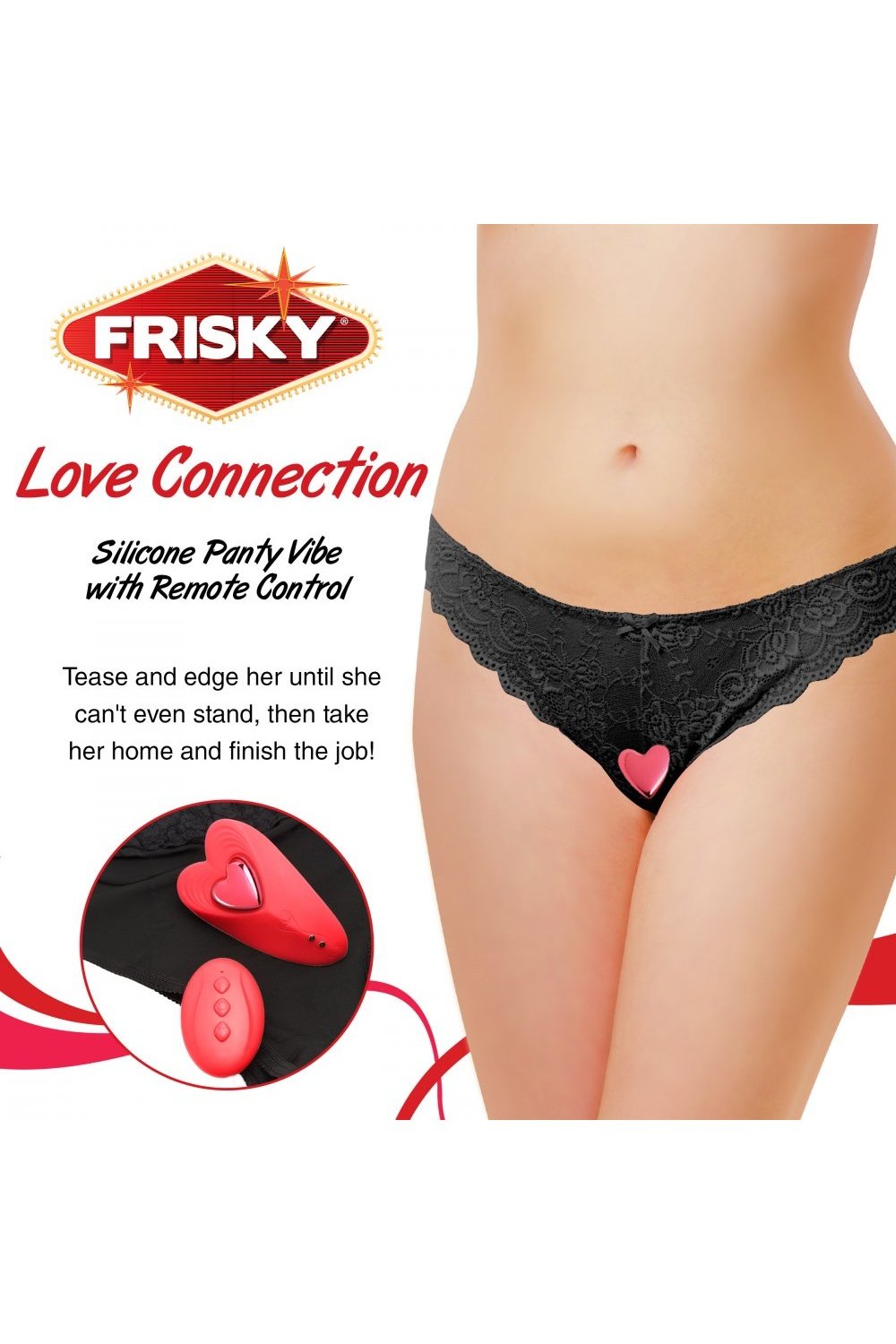 Love Connection Silicone Panty Vibe with Remote Control - Free Shipping