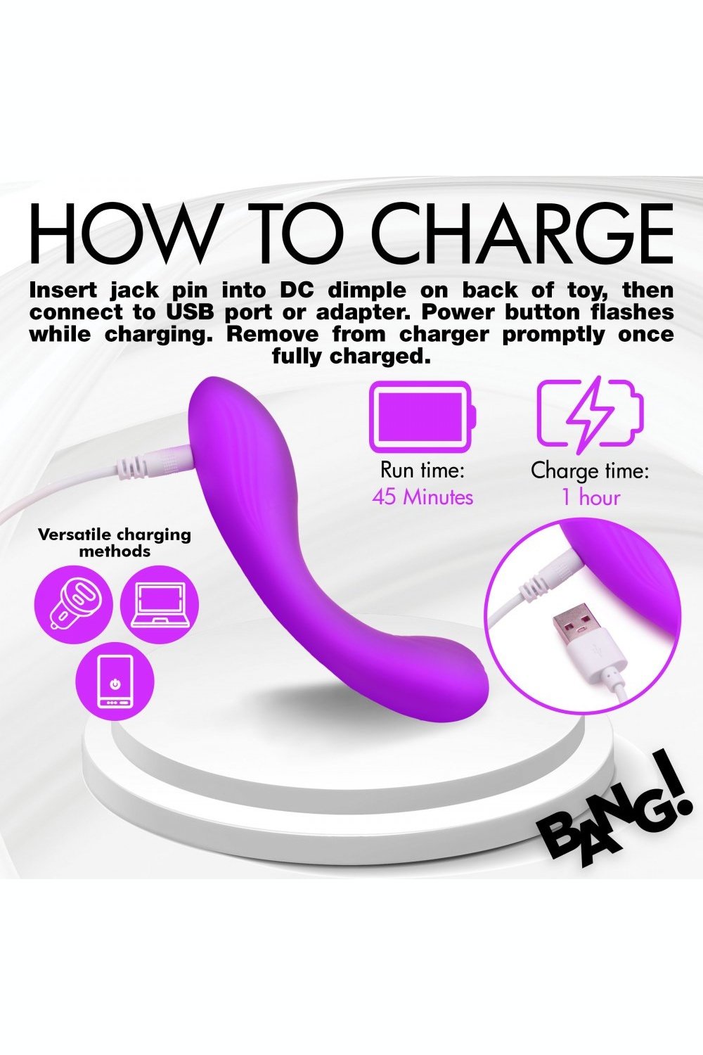 G-Spot Silicone Vibrator - Purple