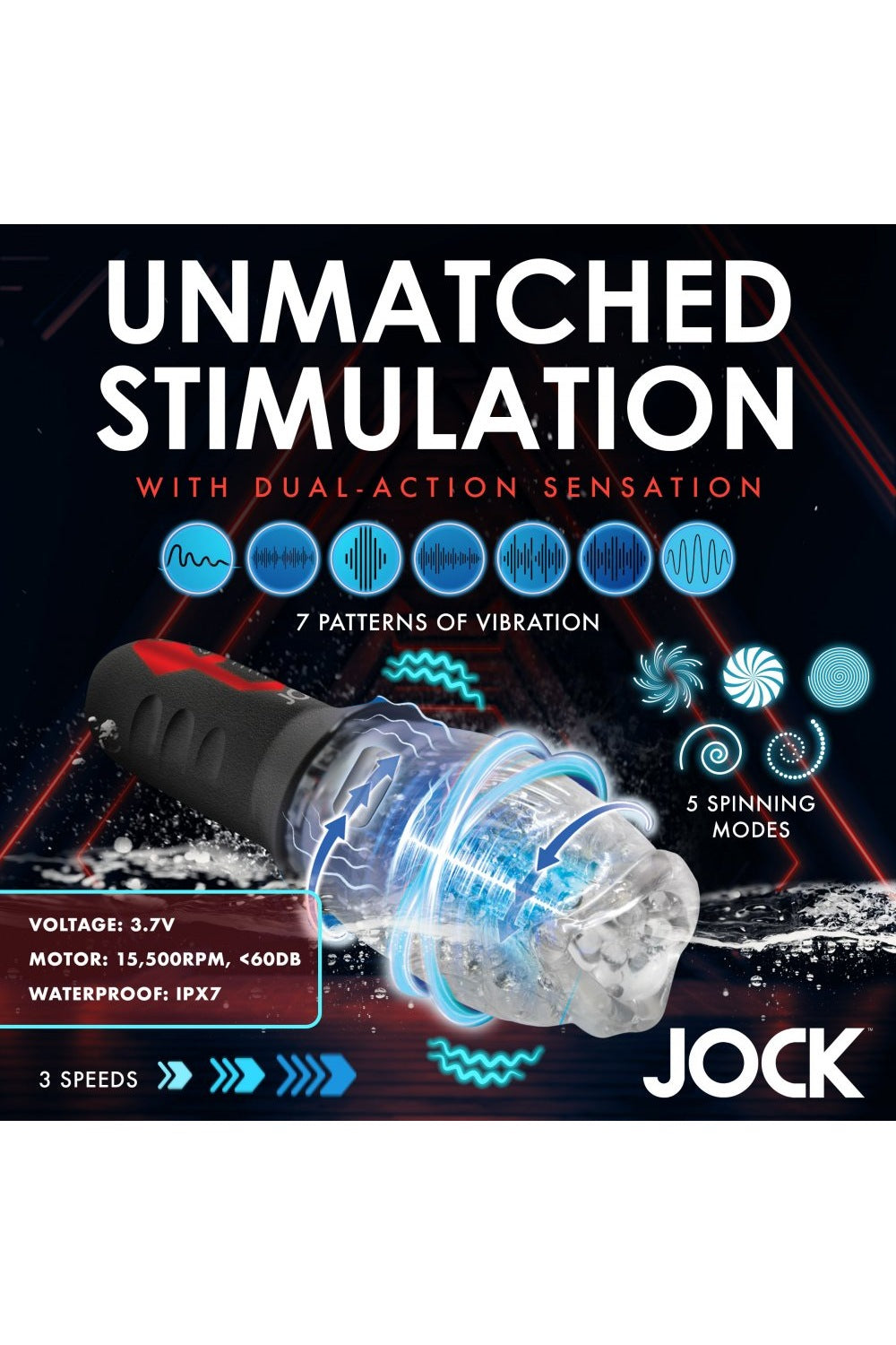 Spinning and Vibrating Masturbator - Free Shipping
