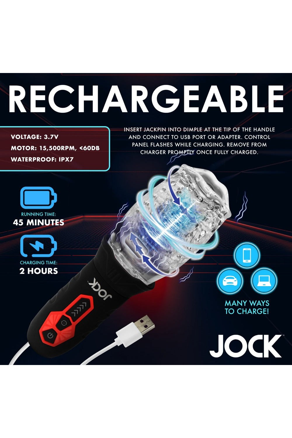 Spinning and Vibrating Masturbator - Free Shipping