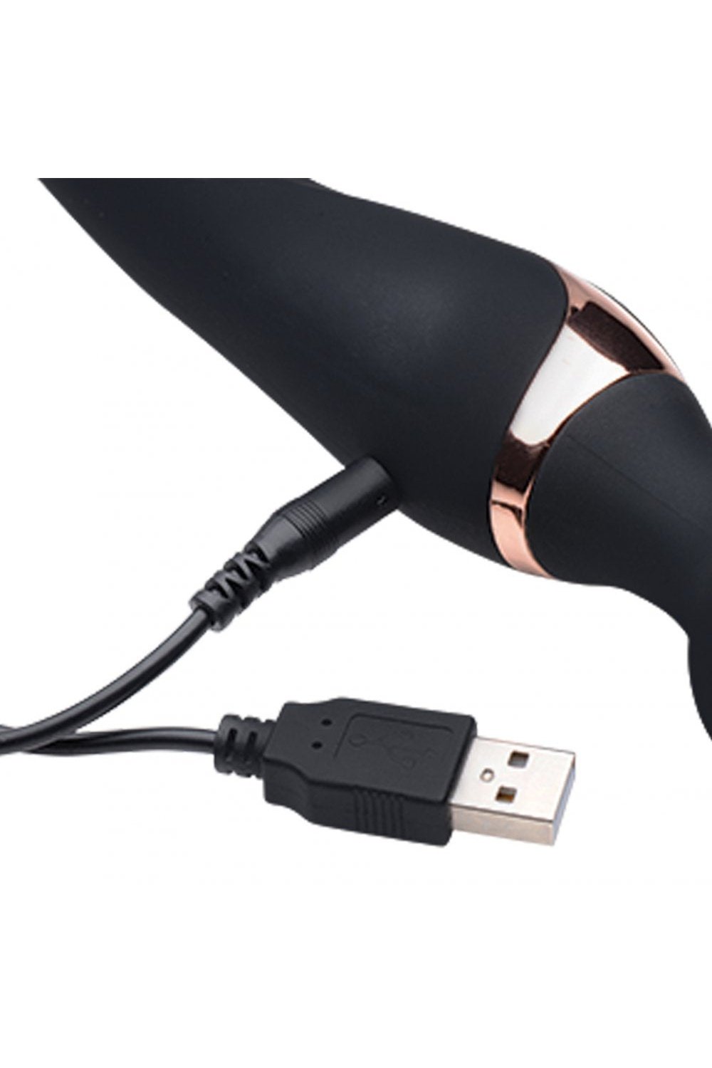 10X Dual Duchess 2-in-1 Silicone Massager - Black Free Shipping