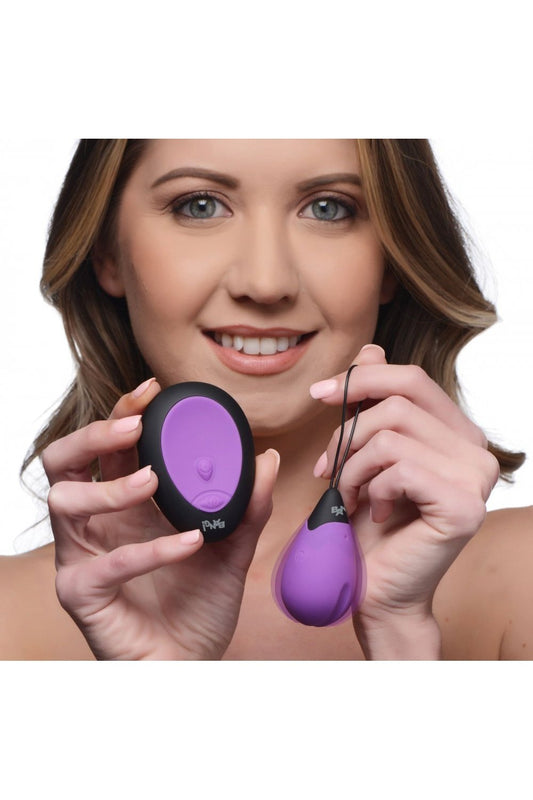 10X Silicone Vibrating Egg - Purple - Free Shipping