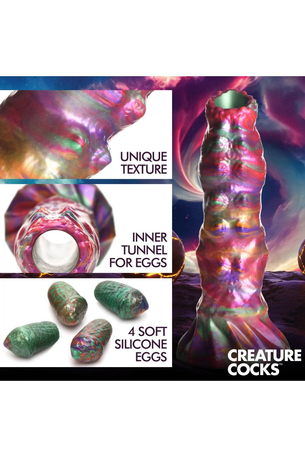 Larva Silicone Ovipositor Dildo with Eggs Free Shipping