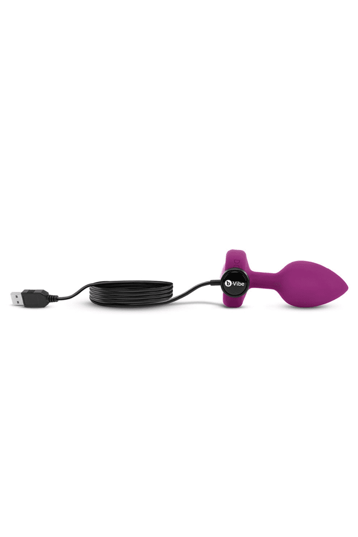 VIBRATING JEWEL PLUG | S/M | FUCHSIA - Free Shipping
