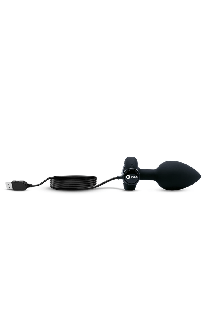 VIBRATING JEWEL PLUG | M/L | BLACK