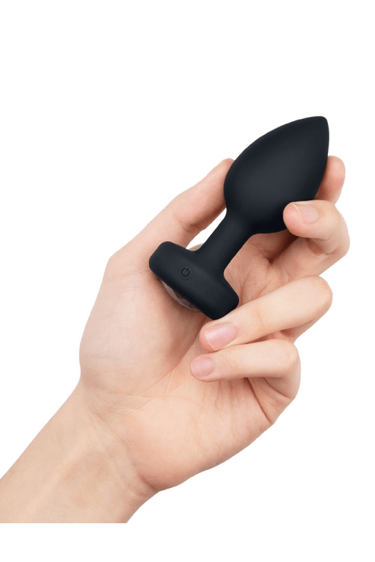 VIBRATING JEWEL PLUG | M/L | BLACK