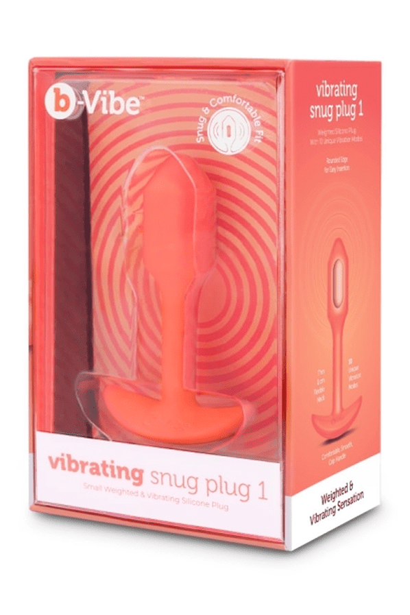 VIBRATING SNUG PLUG | S | ORANGE - Free Shipping