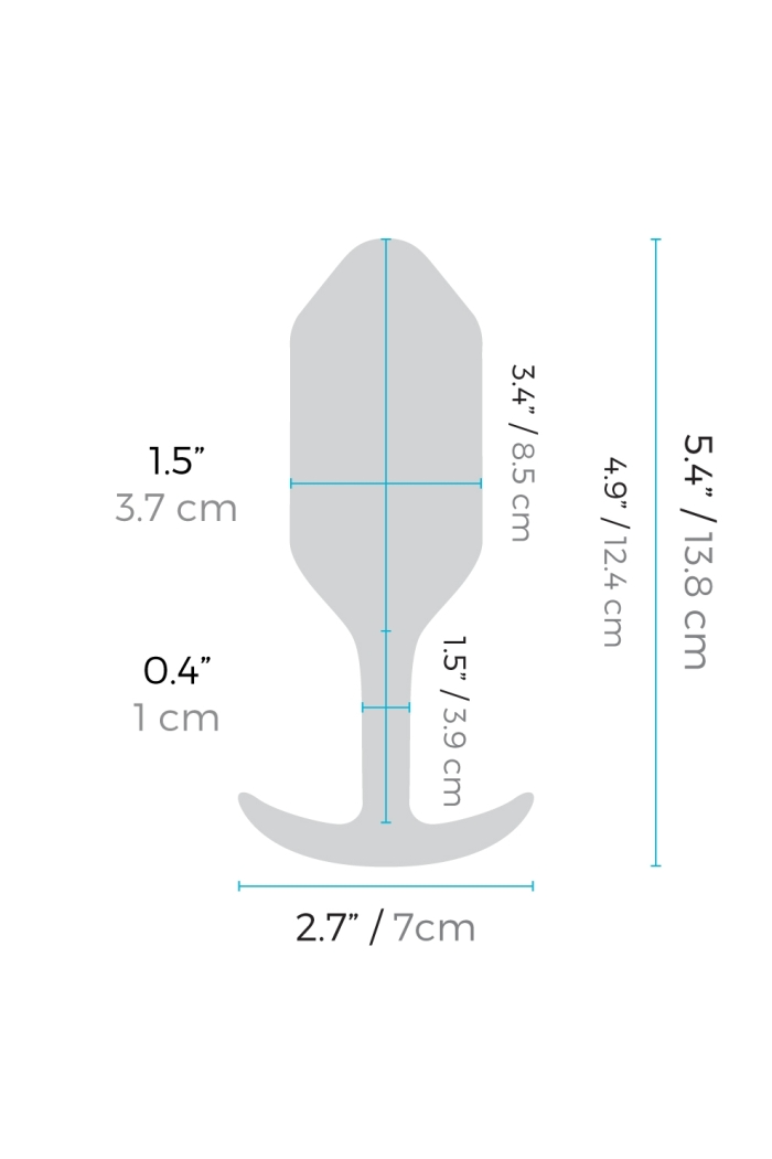 VIBRATING SNUG PLUG | L | BLUE