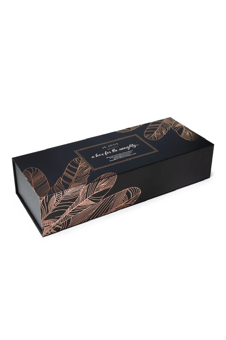 Naughty Gift Set: Black Truth or Dare Cards, Mimi, Massage Candle, Silk Blindfold & Restraint
