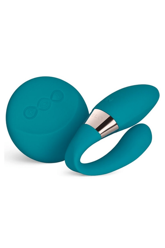 TIANI DUO Vibrating Couples Massager, Ocean Blue - Free Shipping