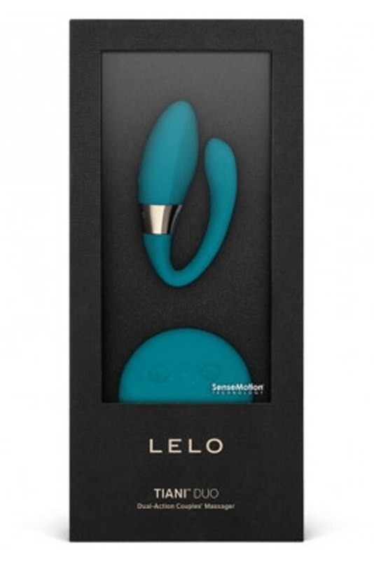 TIANI DUO Vibrating Couples Massager, Ocean Blue - Free Shipping