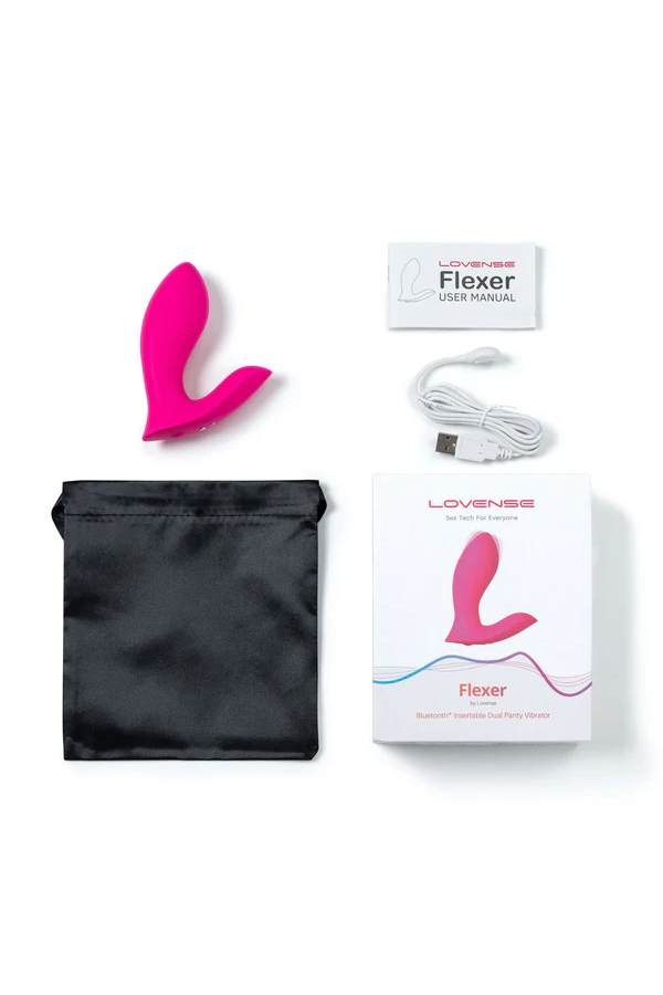 FLEXER BLUETOOTH INSERTABLE DUAL PANTY VIBRATOR - PINK