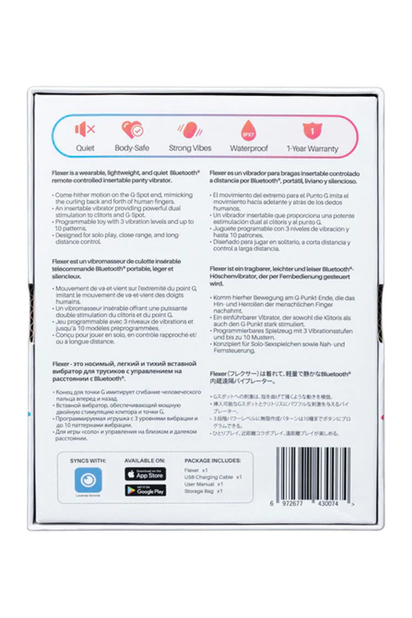 FLEXER BLUETOOTH INSERTABLE DUAL PANTY VIBRATOR - PINK