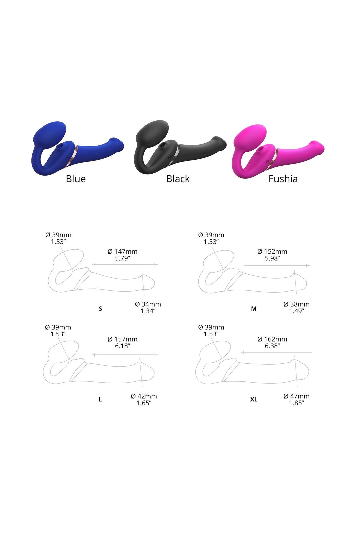 MULTI ORGASM BENDABLE STRAP-ON - S - NIGHT BLUE
