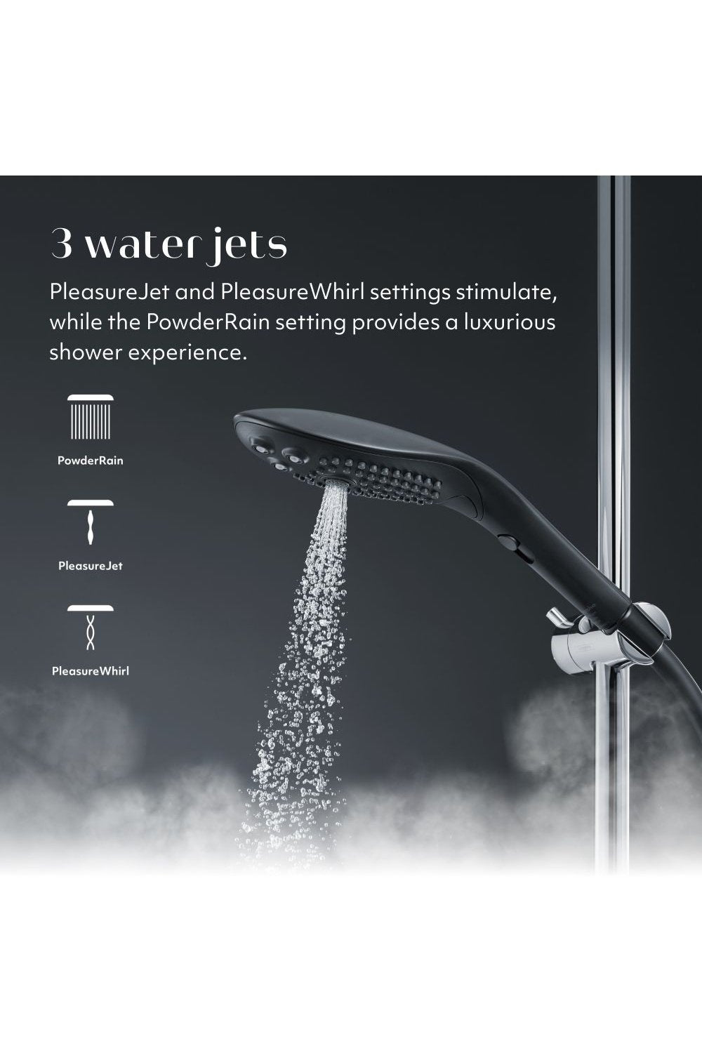 Wave - Black - Shower Head - Free Shipping