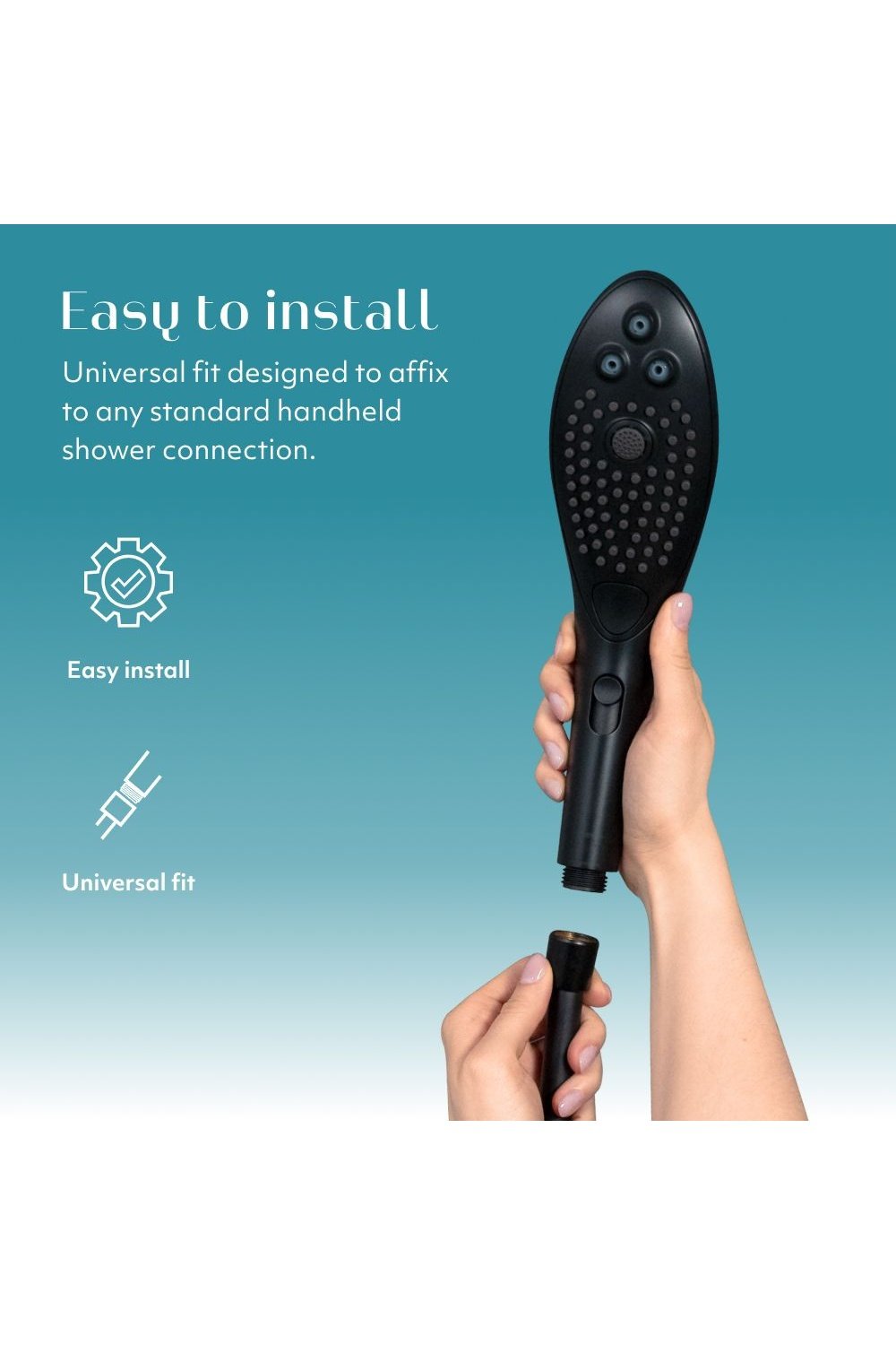Wave - Black - Shower Head - Free Shipping