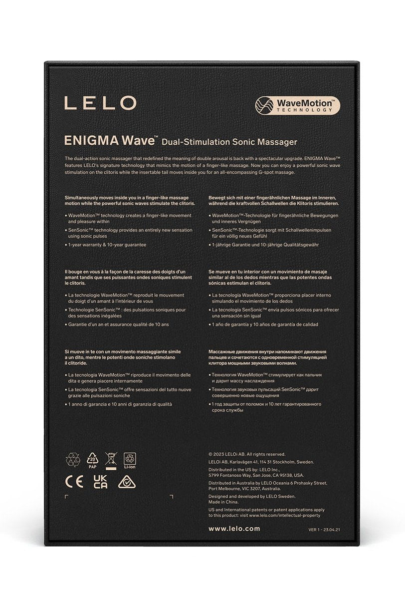 Lelo ENIGMA Wave Black - Free Shipping