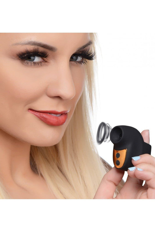 12X Mini Silicone Clit Stimulator - Black freeshipping - ToysZone.ca