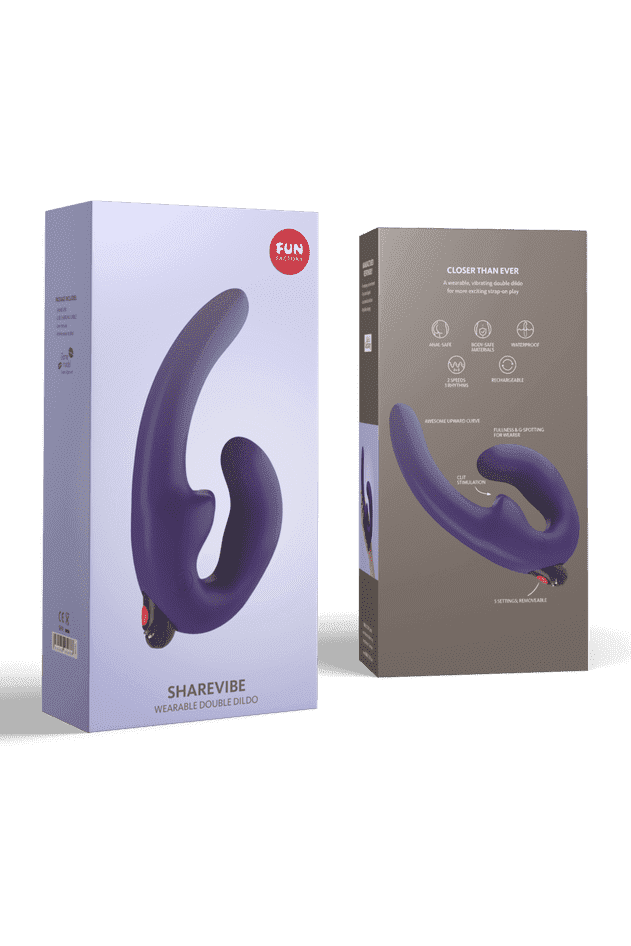 STRAPLESS DOUBLE DILDO DARK VIOLET free shipping - ToysZone.ca