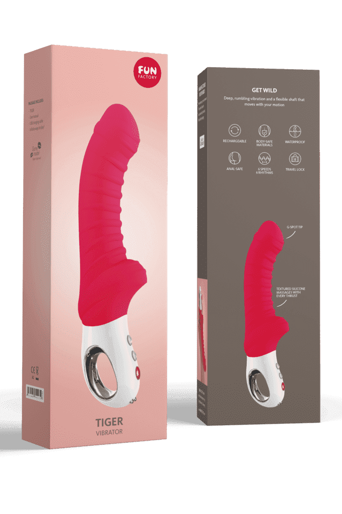 Fun Factory G5 Tiger Rechargeable G-Spot Vibrator Red freeshipping - ToysZone.ca