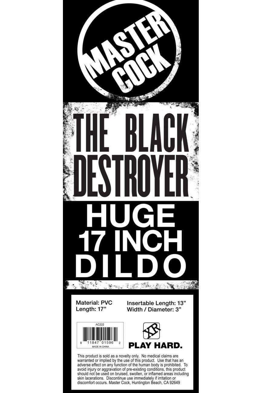 The Black Destroyer Huge 17 Inch Dildo Free Shipping