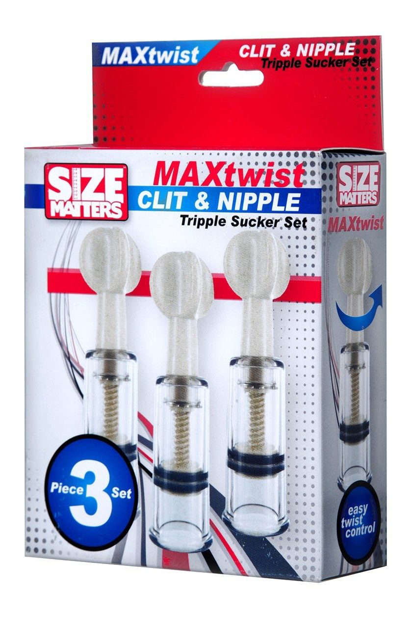Max Twist Clit and Nipple Triple Sucker Set free shipping - ToysZone.ca