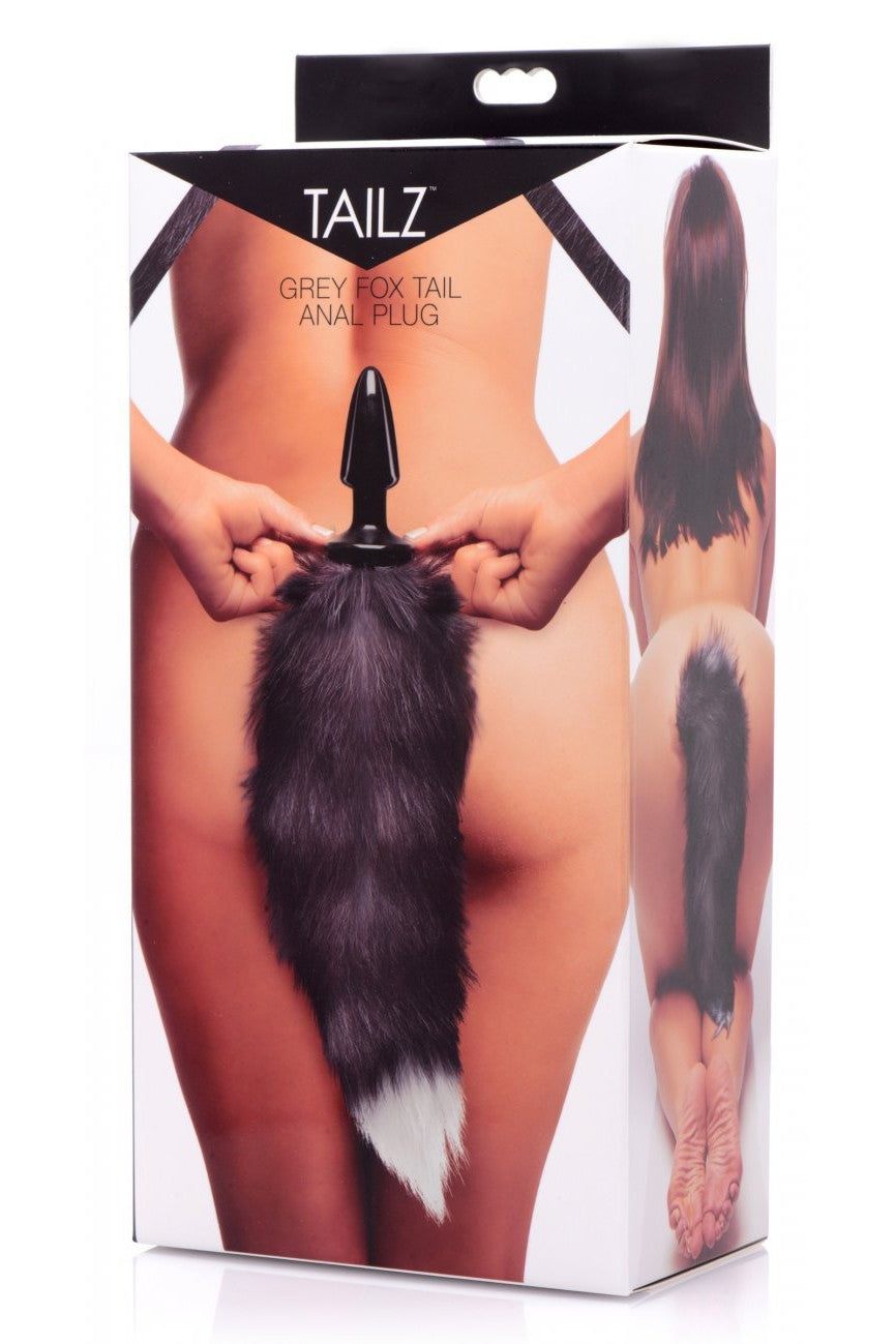 Grey Fox Tail Anal Plug freeshipping - ToysZone.ca