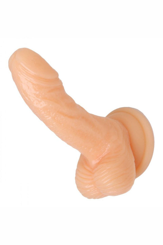 Silicone 4 Inch Realistic Suction Cup Mini Dildo- Flesh Free Shipping