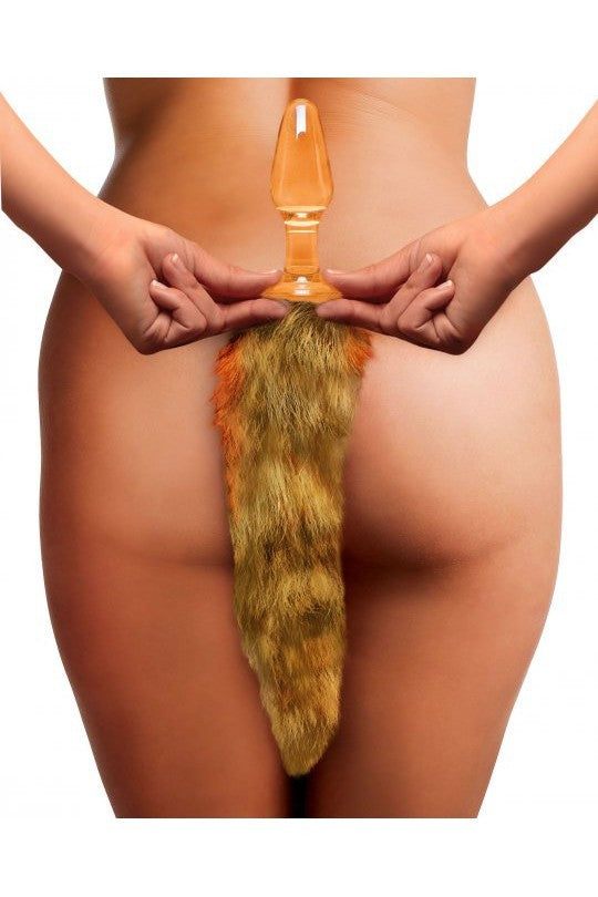 Fox Tail Glass Anal Plug freeshipping - ToysZone.ca