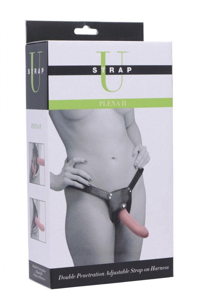 Plena II Double Penetration Adjustable Strap on Harness FRee Shipping