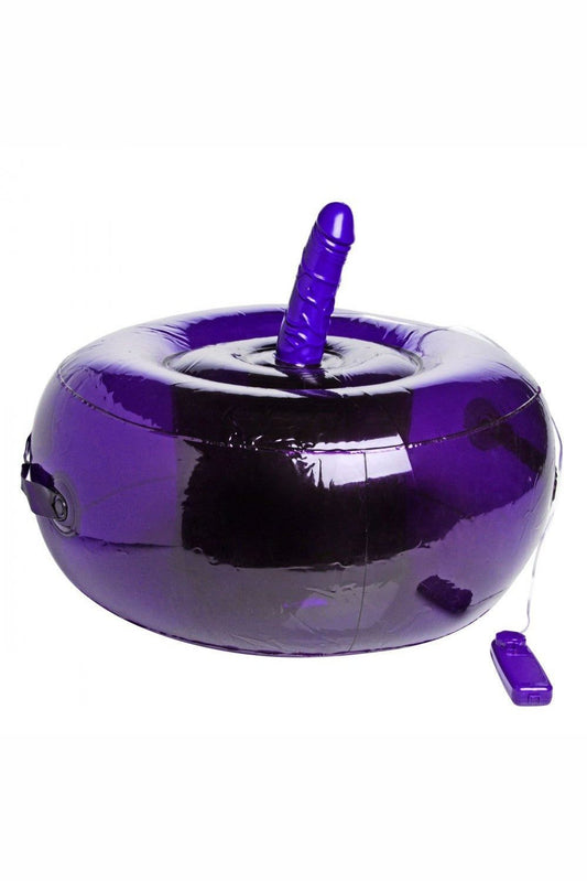 Sit-and-Ride Inflatable Seat with Vibrating Dildo - Purple free shipping - ToysZone.ca