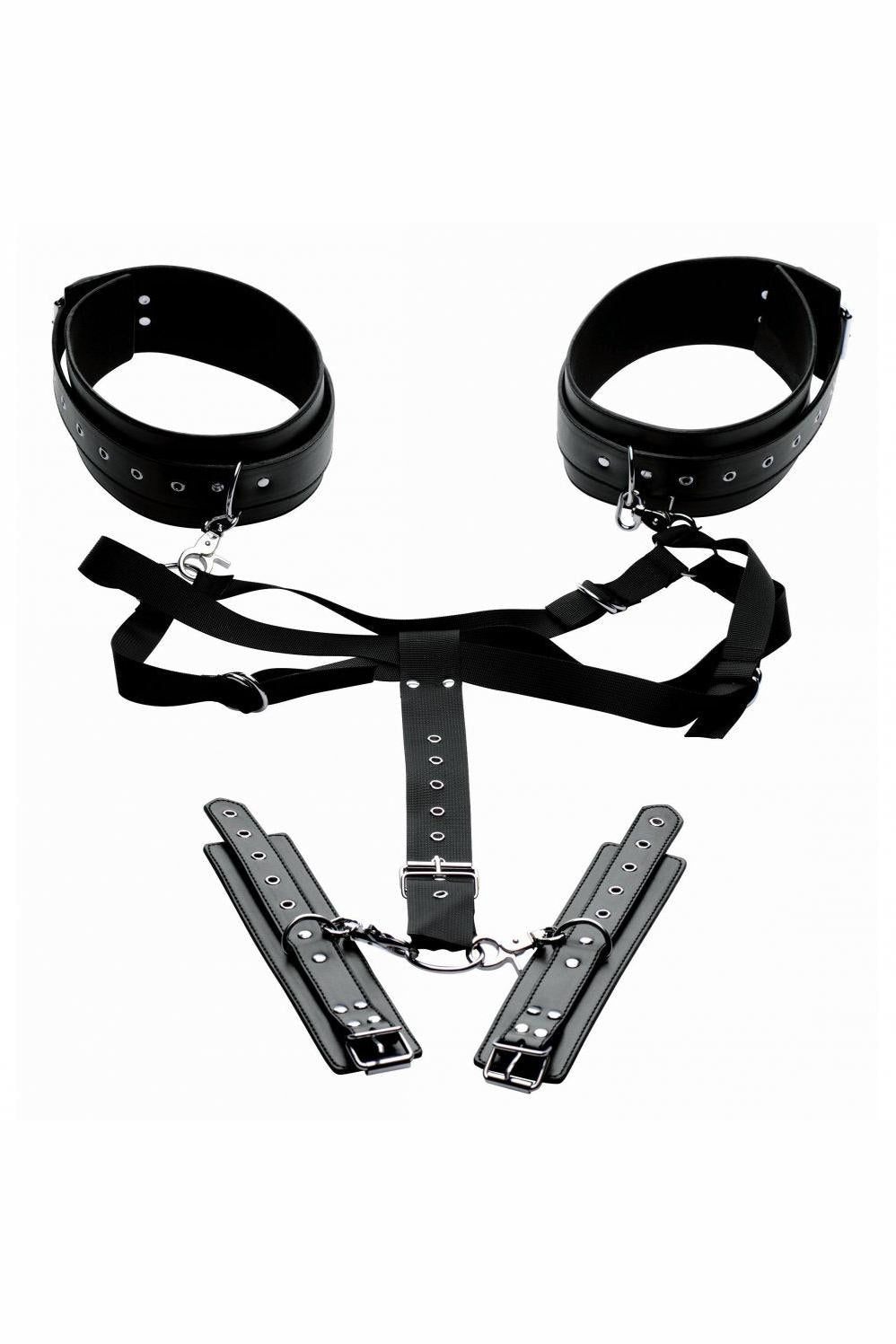 Acquire Easy Access Thigh Harness with Wrist Cuffs freeshipping - ToysZone.ca