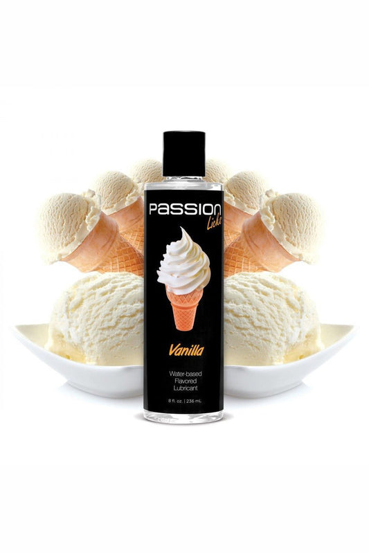 Passion Licks Vanilla Water Based Flavored Lubricant - 8 oz free shipping - ToysZone.ca