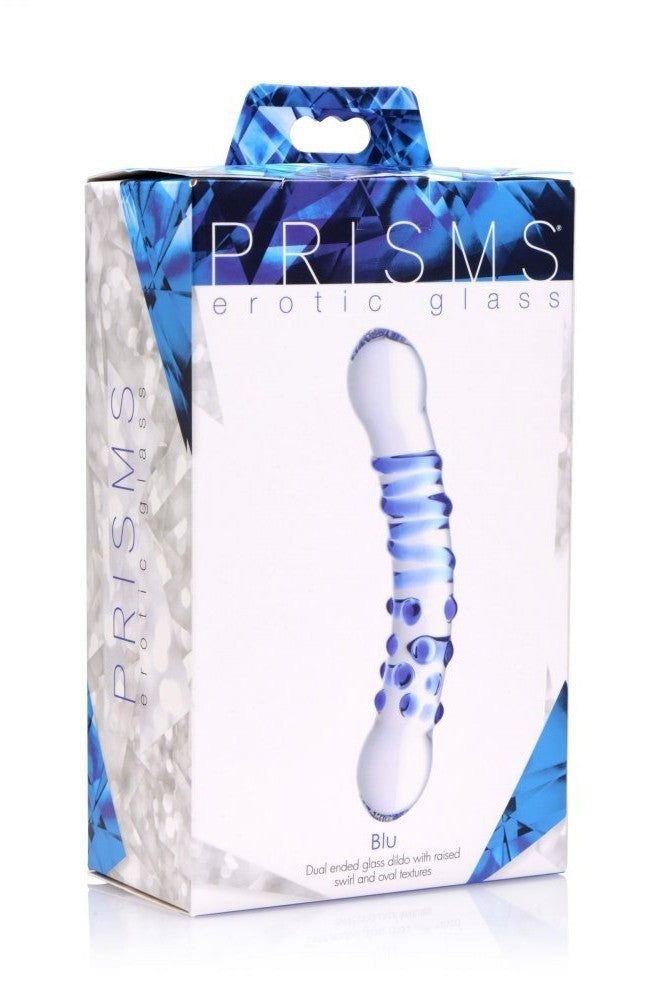 Blu Dual Ended Glass Dildo freeshipping - ToysZone.ca