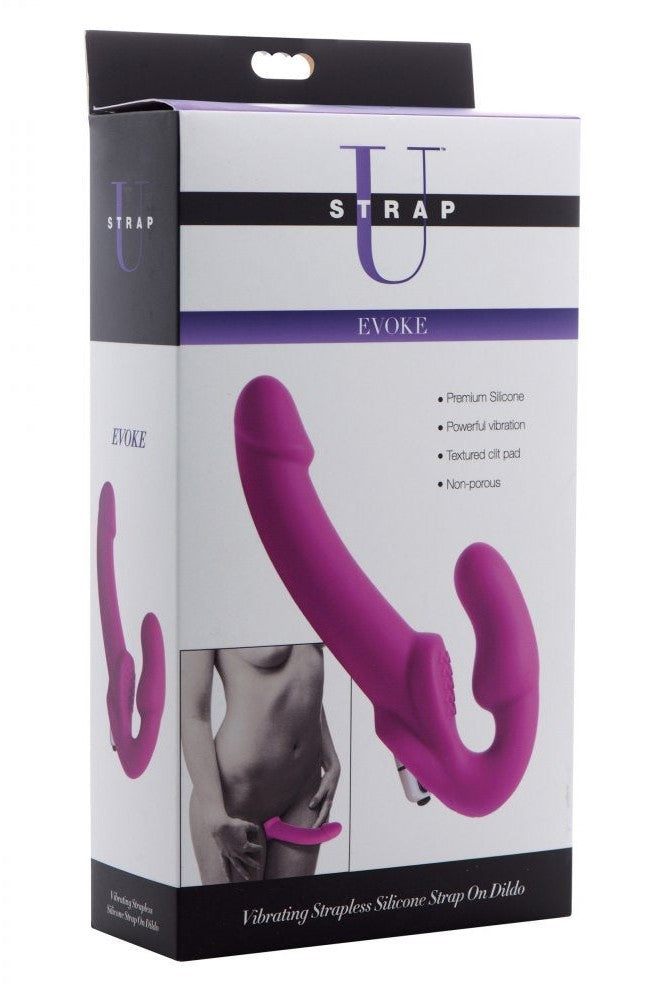 Evoke Vibrating Strapless Silicone Strap-on Dildo freeshipping - ToysZone.ca