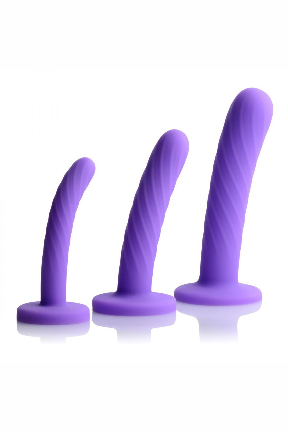 Tri-Play 3 Piece Silicone Dildo Set Free Shipping