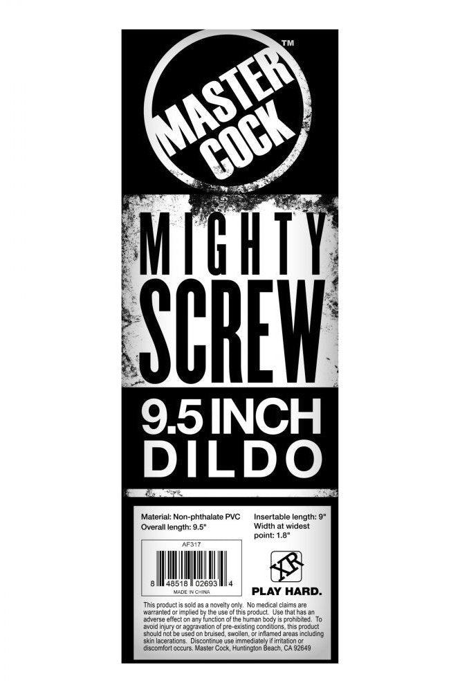 Mighty Screw 9.5 Inch Dildo Free Shipping