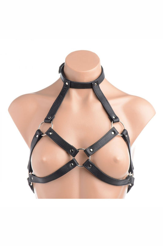 Leather Harness Bra