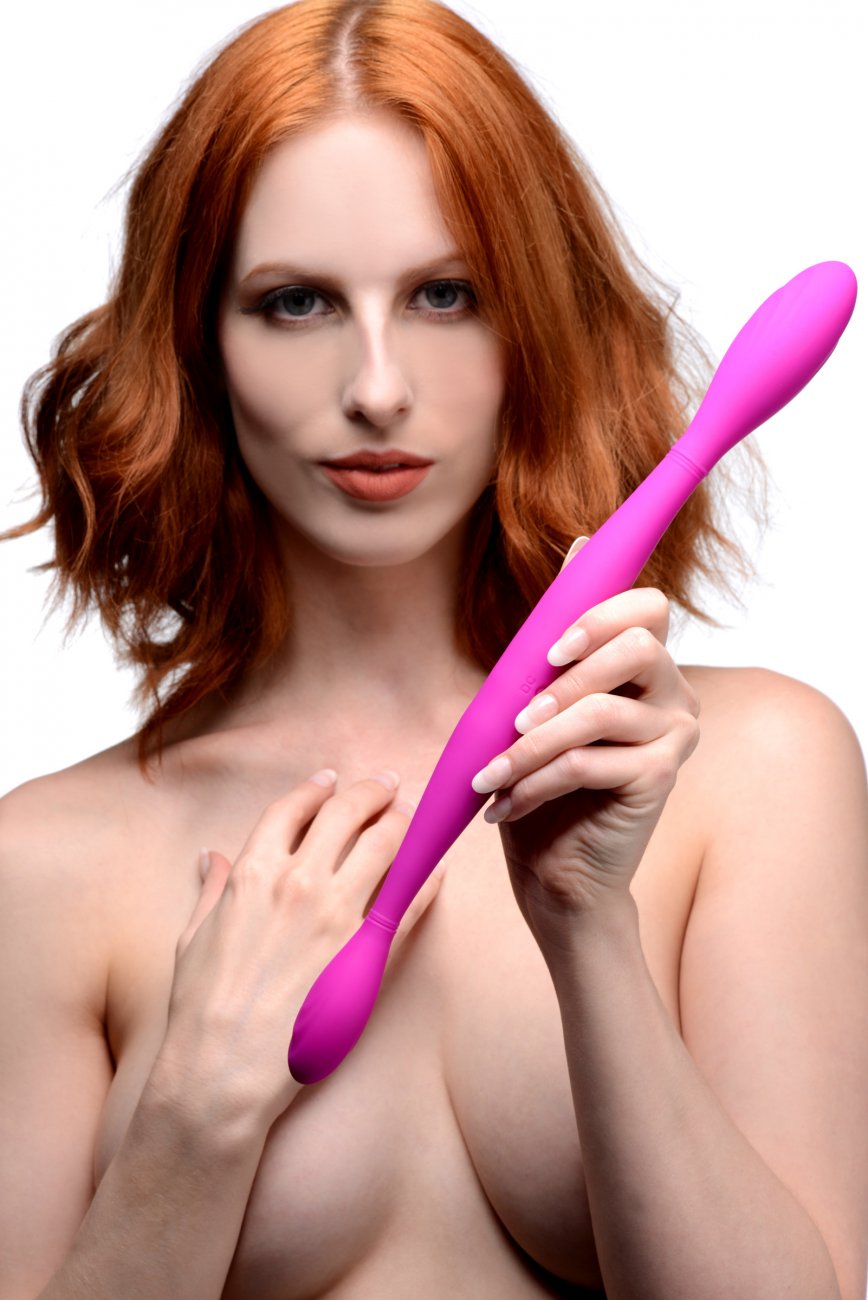 Double Thump 7x Rechargeable Silicone Double Dildo Free Shipping