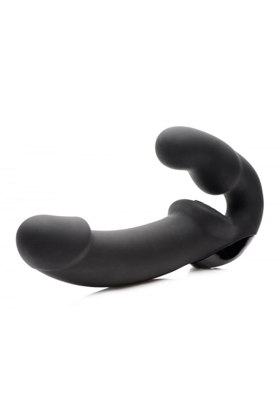 Urge Silicone Strapless Strap On With Remote- Black freeshipping - ToysZone.ca