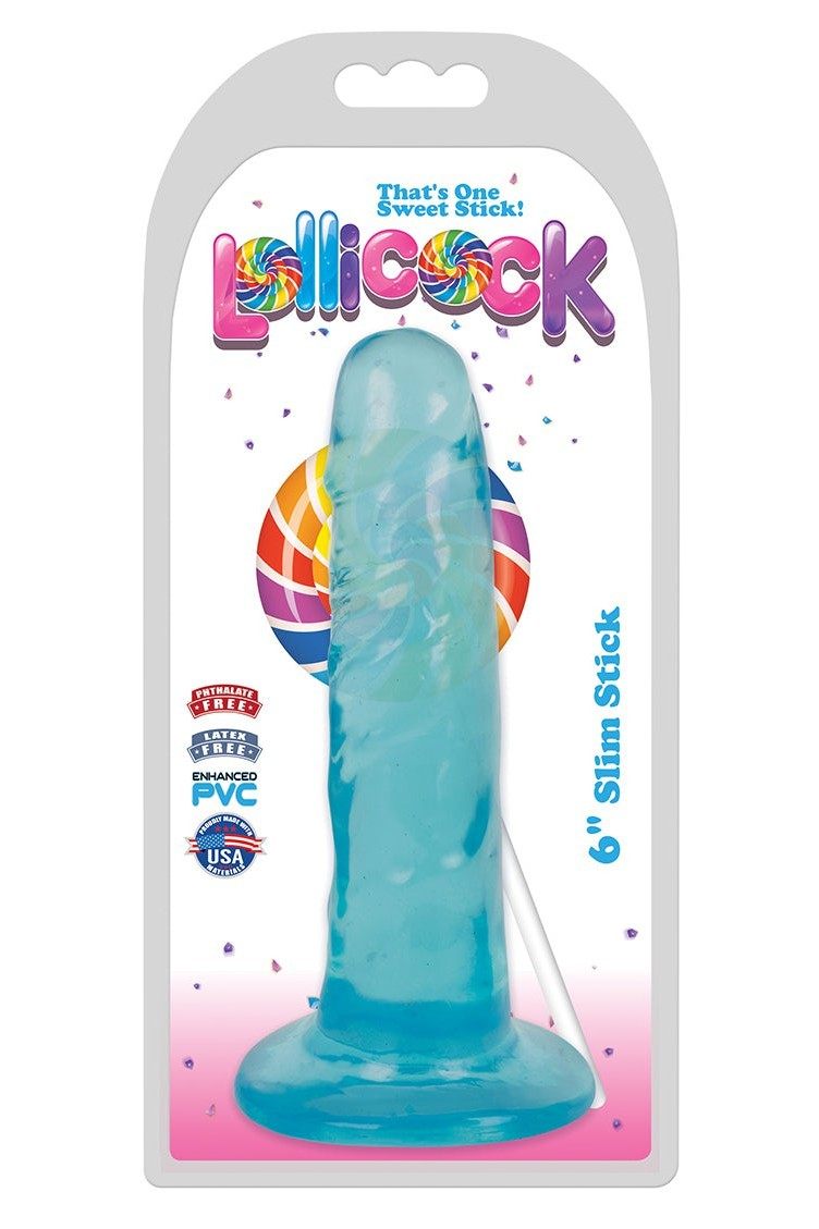 6 Inch Slim Stick Berry Ice Dildo freeshipping - ToysZone.ca