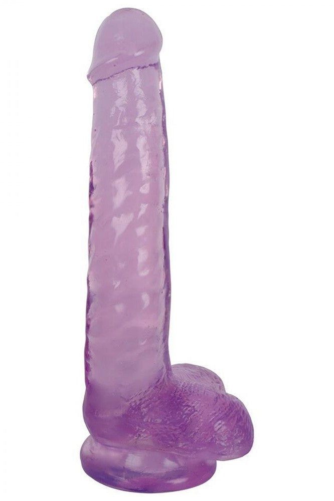 8 Inch Slim Stick with Balls Grape Ice Dildo freeshipping - ToysZone.ca