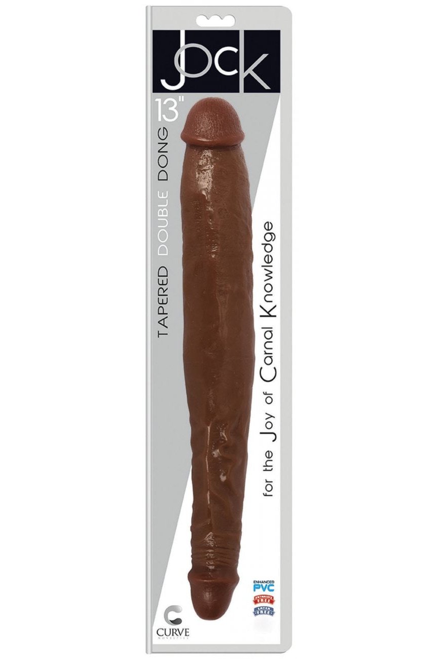 JOCK 13 Inch Tapered Double Dong Brown Free Shipping