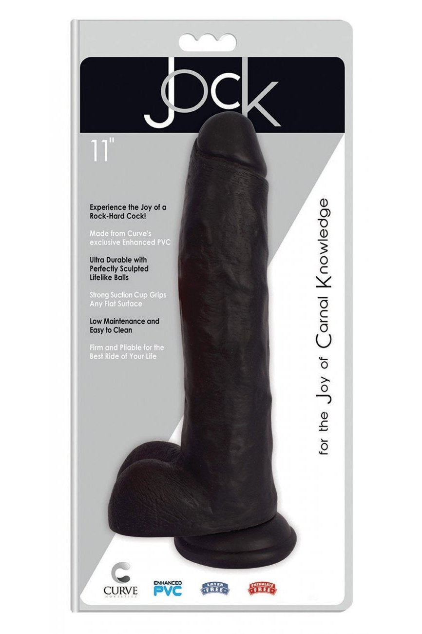 JOCK 11 Inch Dong with Balls Black Free Shipping